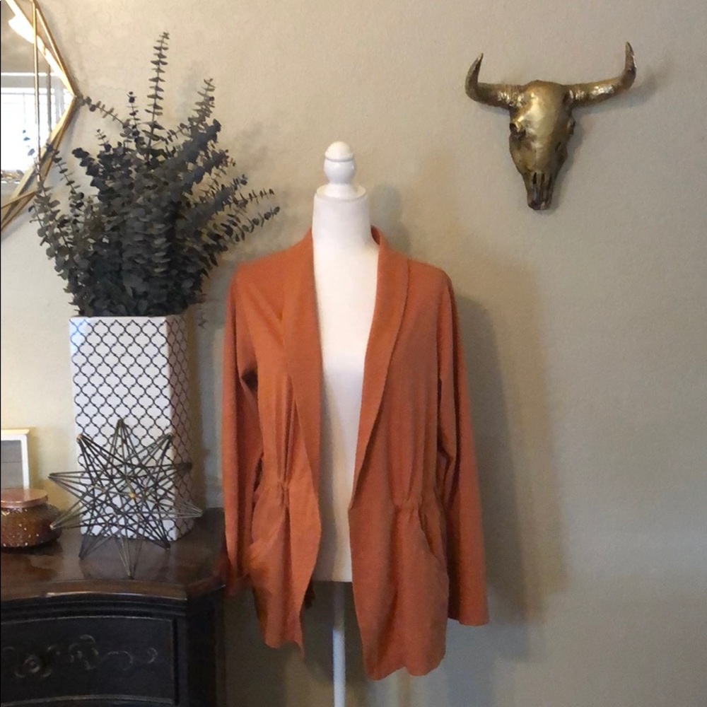 Orange Cotton Blazer
